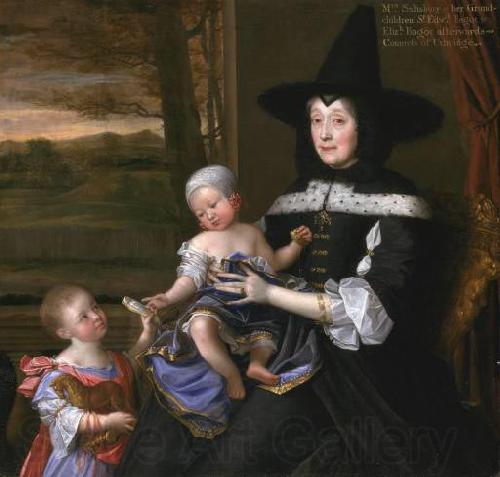 John Michael Wright Portrait of Mrs Salesbury with her Grandchildren Edward and Elizabeth Bagot Oil on canvas Germany oil painting art